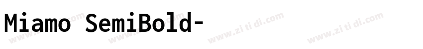 Miamo SemiBold字体转换